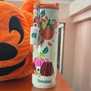 Disneyland Resort Pumpkin Tumbler - Orange and White